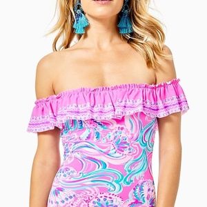 Lilly Pulitzer Fiesta one piece swimsuit NWT. Size 4.